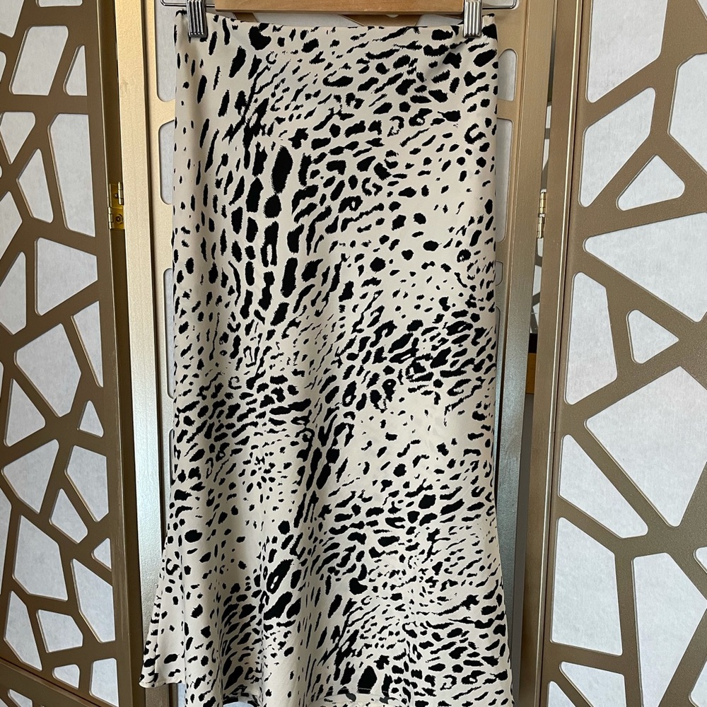 Mid length cheetah skirt